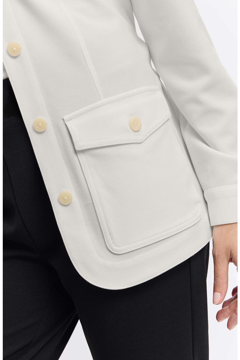 Stella Crepe Knit Utility Jacket, Alternate, color, ECRU