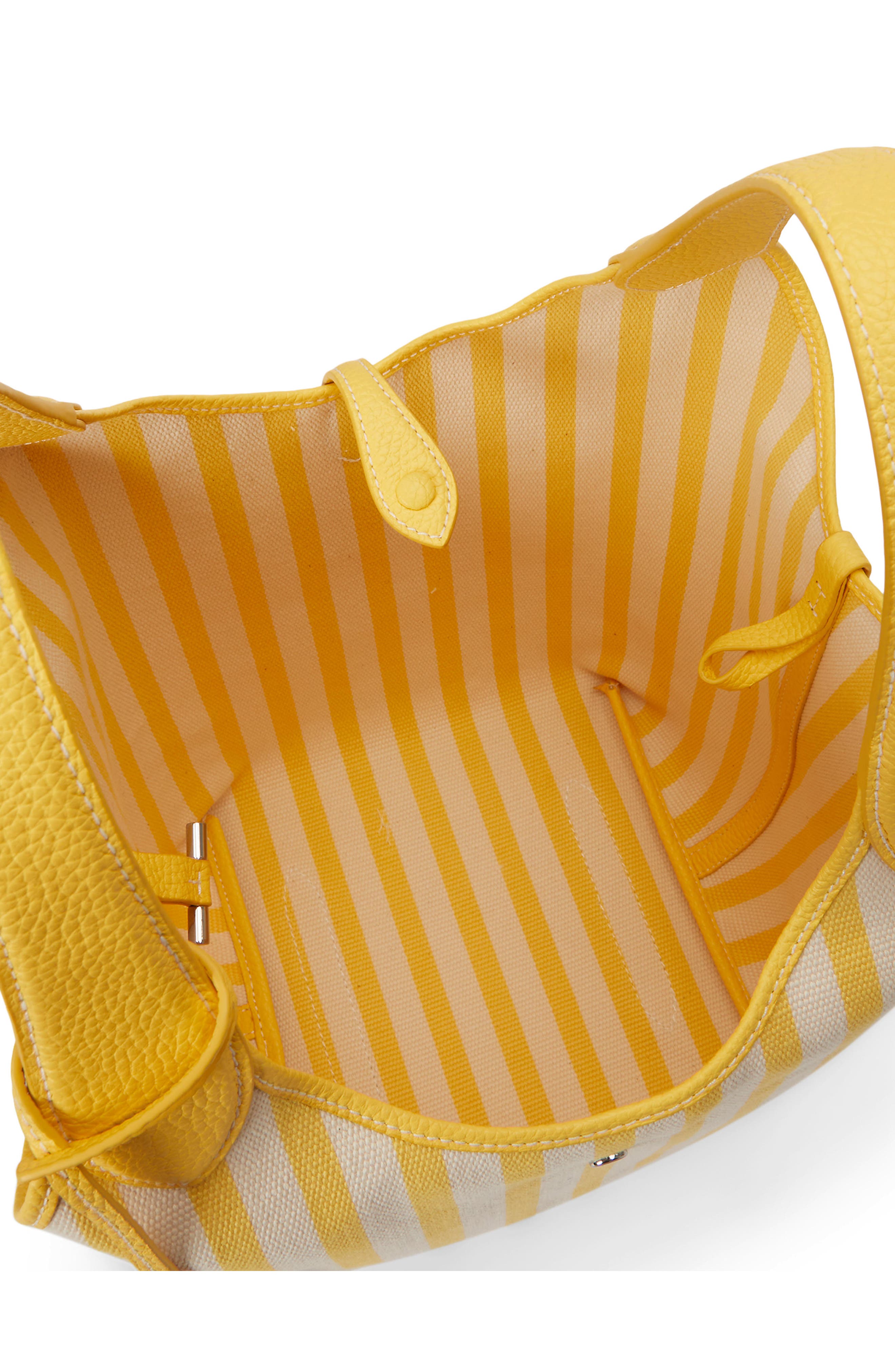 Polo Ralph Lauren Play Stripe Canvas Tote, Alternate, color, Collegiate Yellow / White