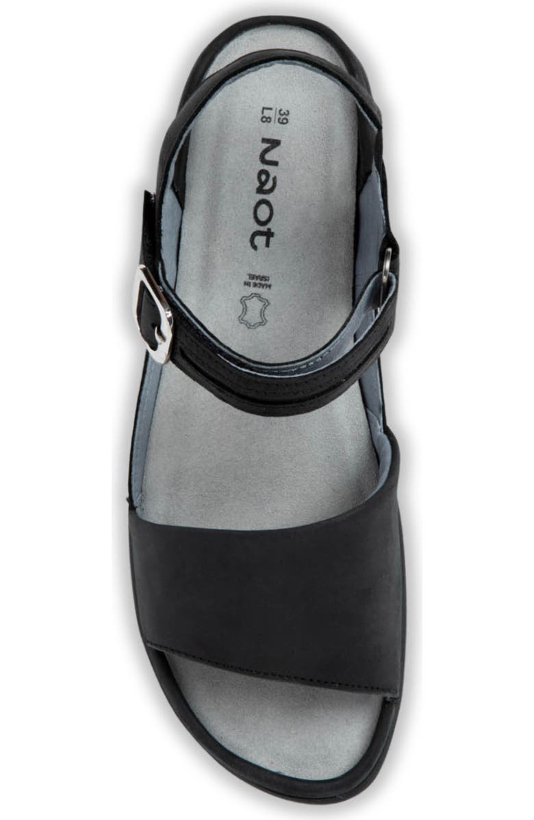 Naot Nagoya Sandal, Alternate, color, Ebony Nubuck/ Black Leather