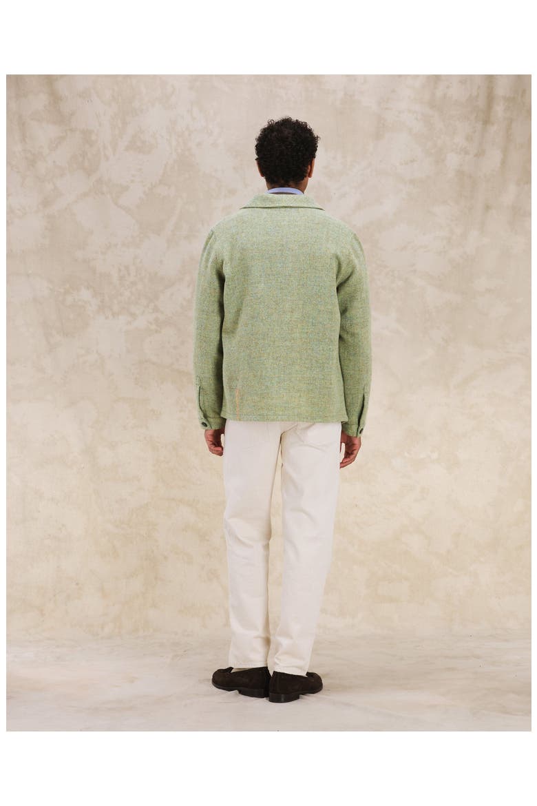 Scotland Herringbone Tweed Jacket, Alternate, color, SAGE