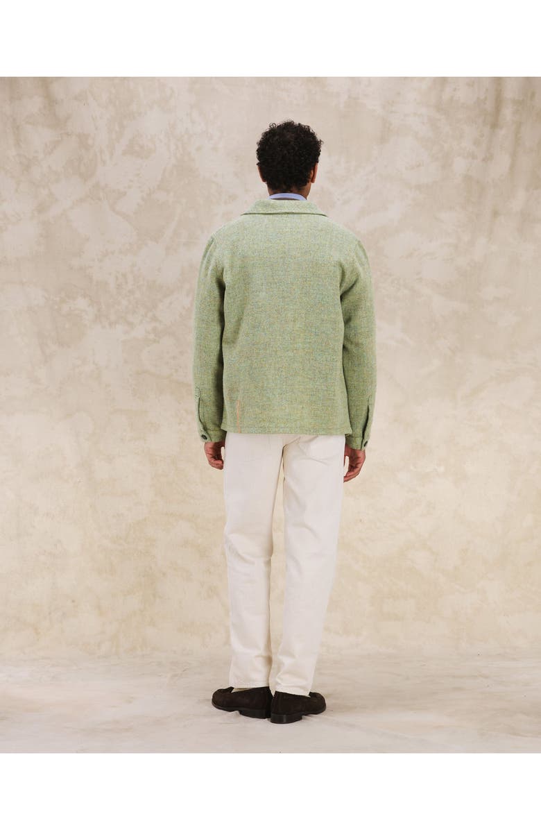 Fortela Scotland Herringbone Tweed Jacket, Alternate, color, Sage