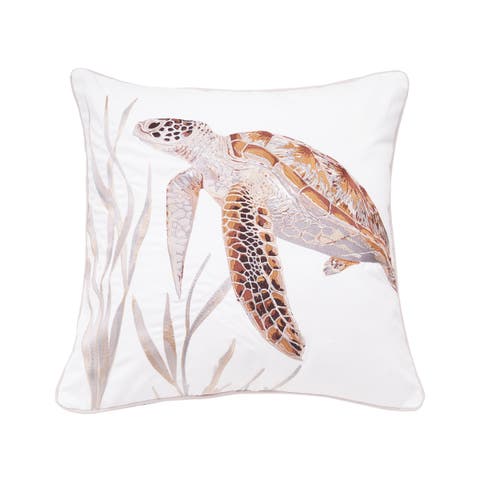 Sea Turtle Neutrals Pillow