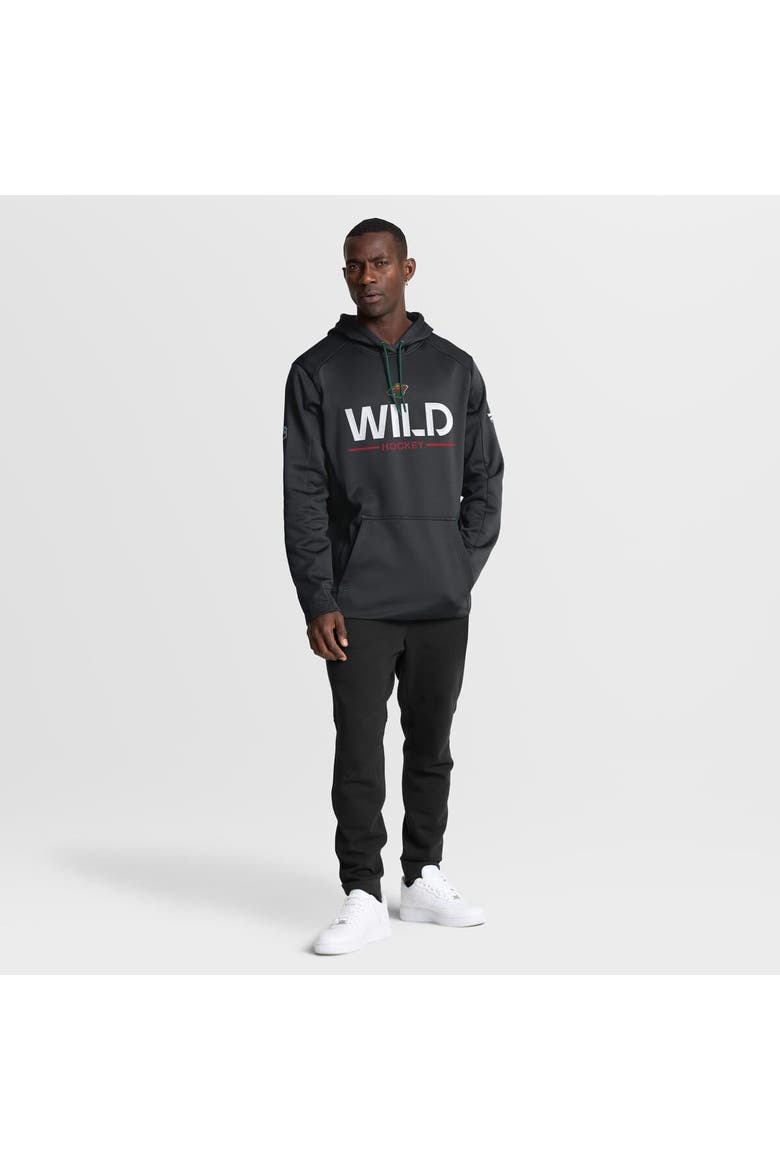 Men's Fanatics Black Minnesota Wild Authentic Pro Rink Hoodie, Alternate, color, Black