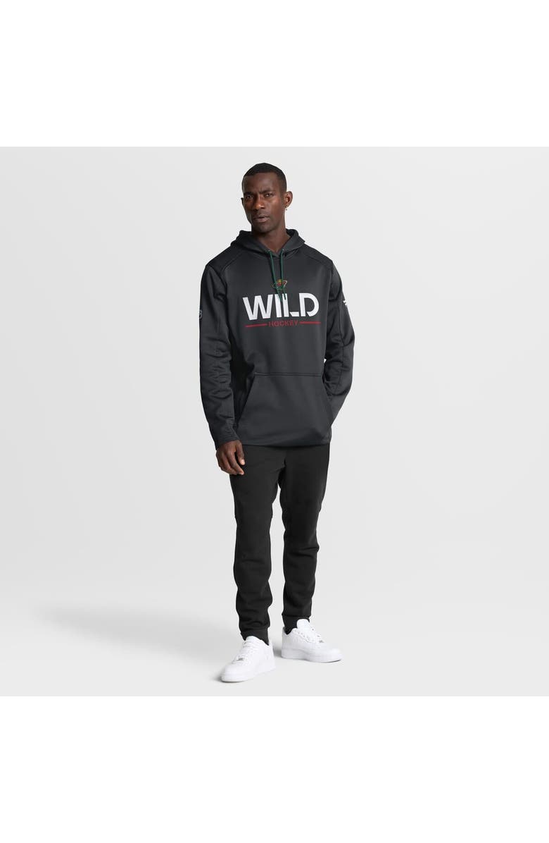 FANATICS Men's Fanatics Black Minnesota Wild Authentic Pro Rink Hoodie, Alternate, color, Black