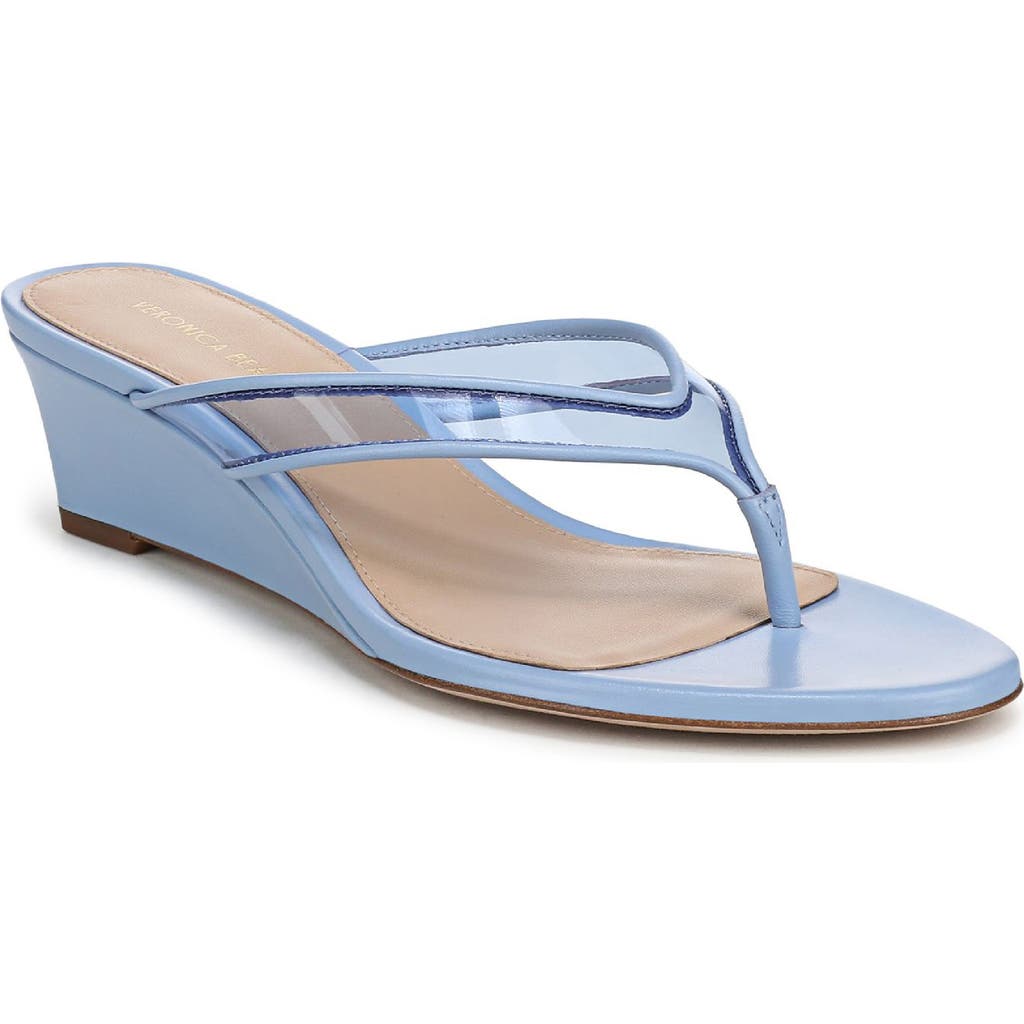 Veronica Beard Clea Wedge Flip Flop In Blue