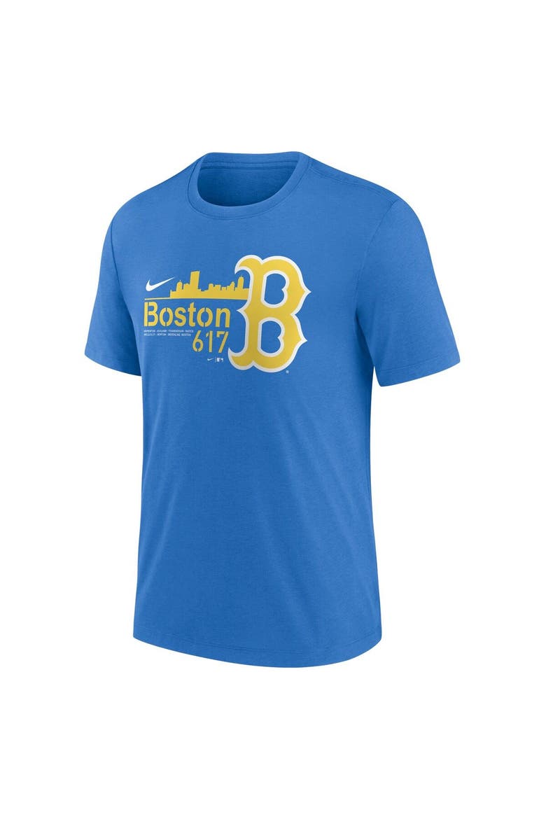 Men's Nike Blue Boston Red Sox City Connect Tri-Blend T-Shirt, Alternate, color, Blue