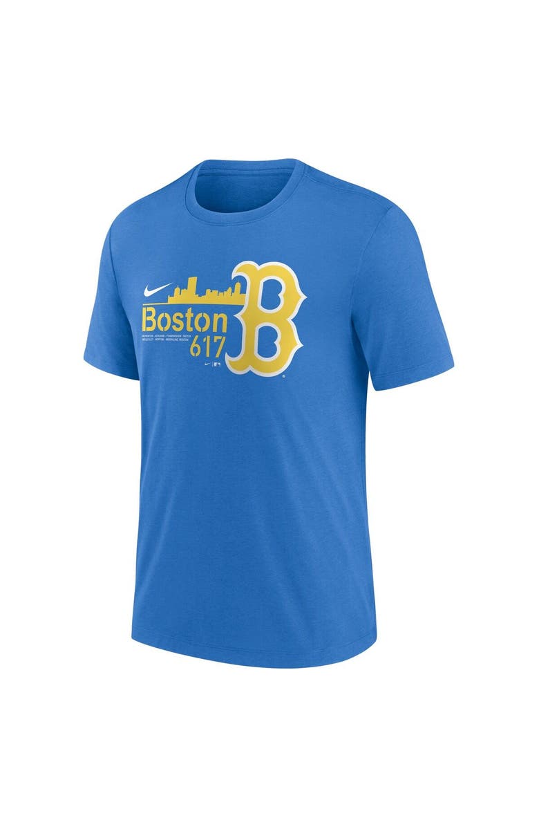 Nike Men's Nike Blue Boston Red Sox City Connect Tri-Blend T-Shirt, Alternate, color, 