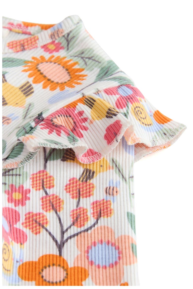 Kids' Mixed Print Long Sleeve Stretch Cotton Top, Alternate, color, ORANGE