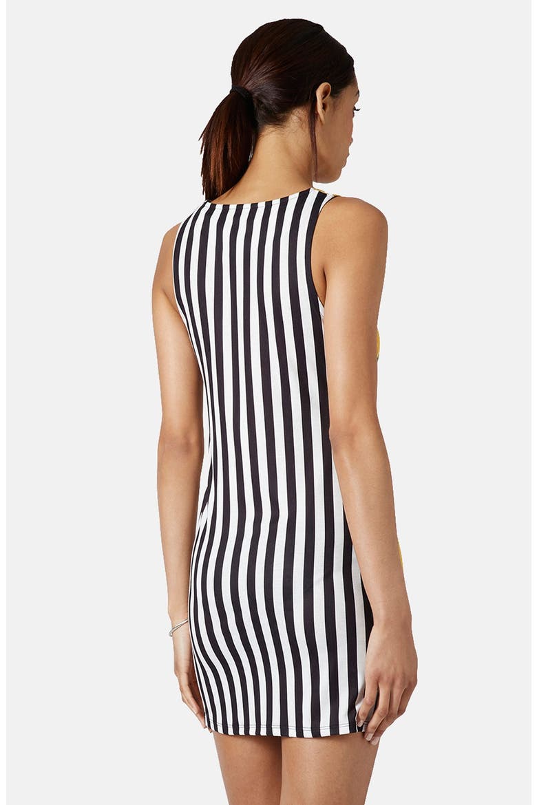 Lemon Stripe Print Body-Con Dress, Alternate, color, YELLOW