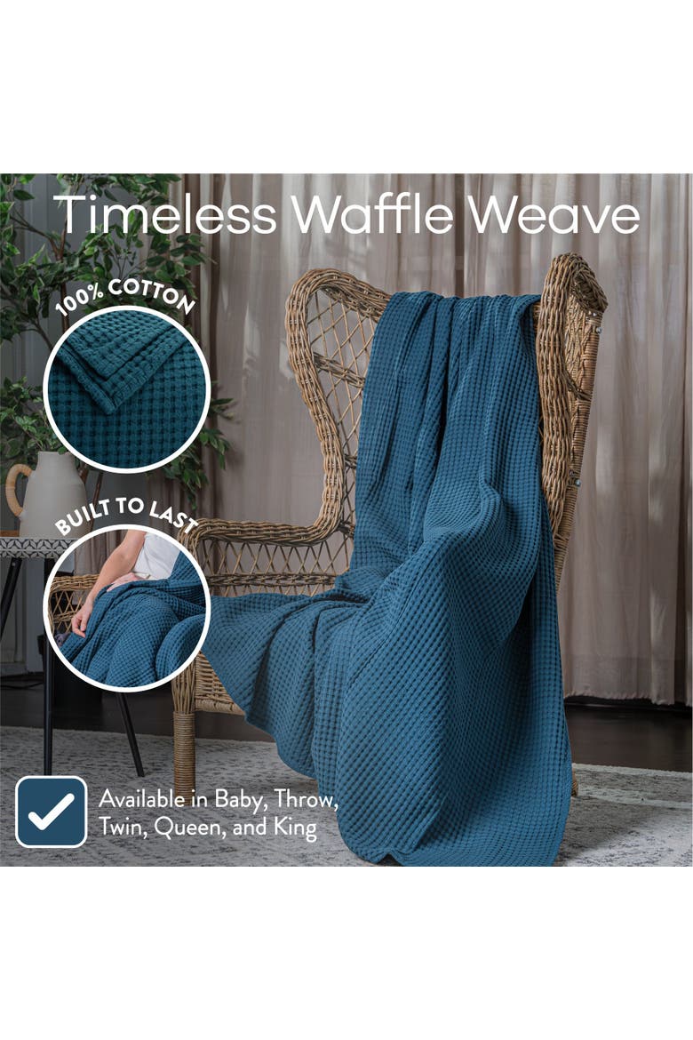 Adult Waffle Blanket, Alternate, color, Neptune