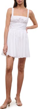STAUD Loria Pleated Sleeveless Minidress