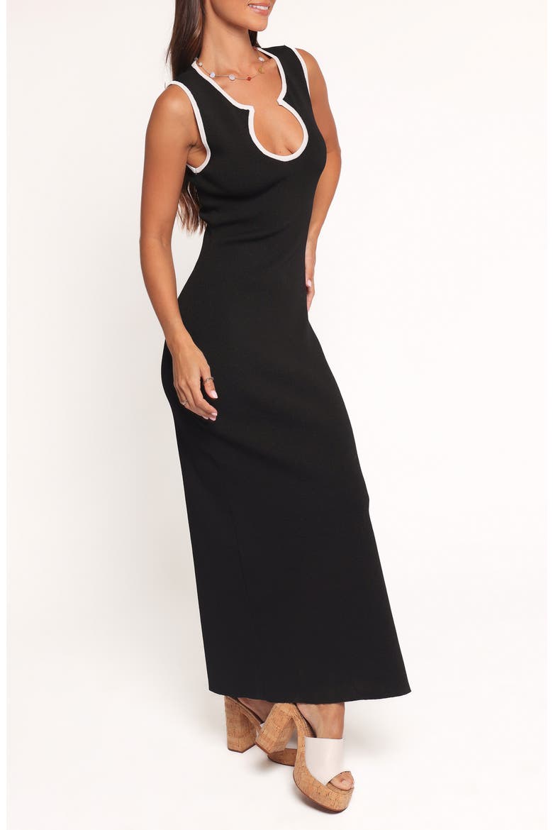 Umi Sleeveless Midi Dress, Alternate, color, BLACK