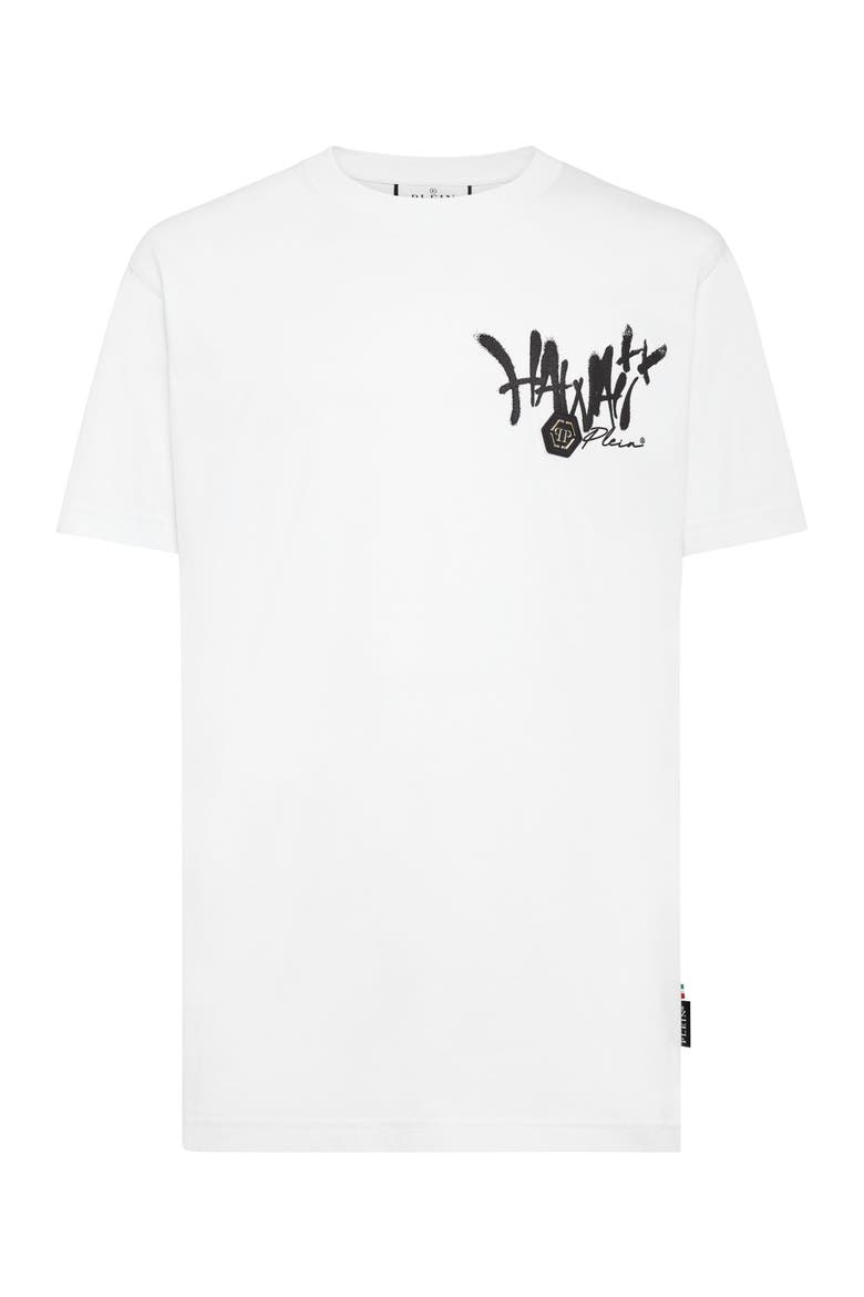 T-Shirt Round Neck Ss Hawaii Men, Alternate, color, white