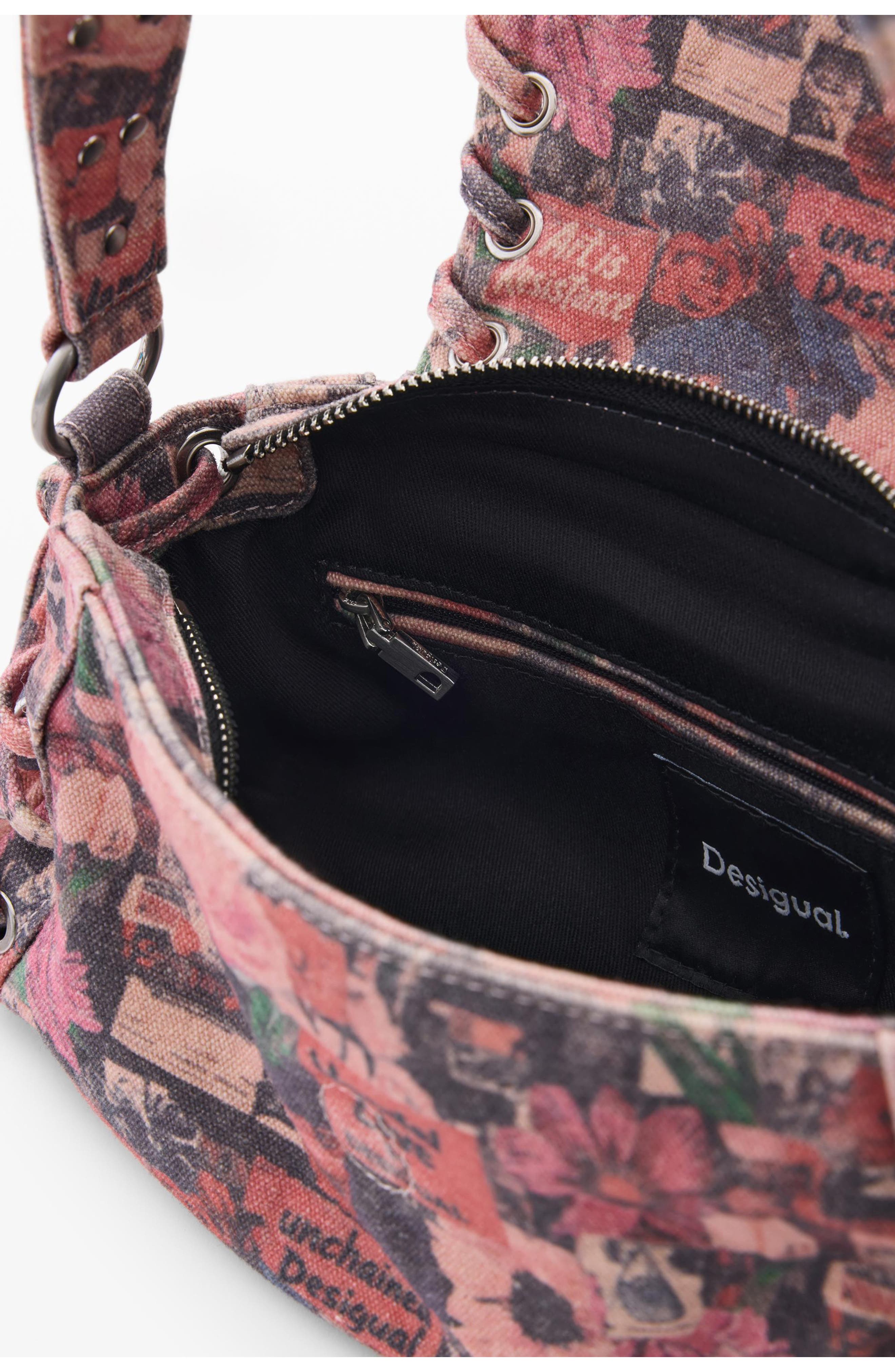 Desigual Collage Denim Crossbody Bag, Alternate, color, Multi