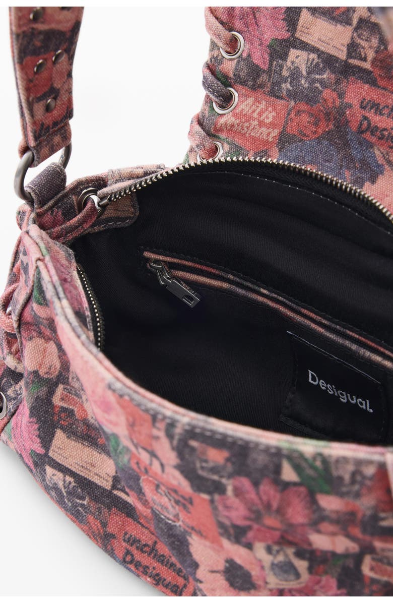 Desigual Collage Denim Crossbody Bag, Alternate, color, Multi