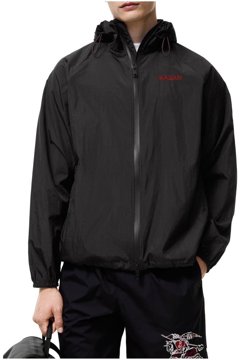 Heart Knight Nylon Clapton Hooded Jacket, Main, color, Black