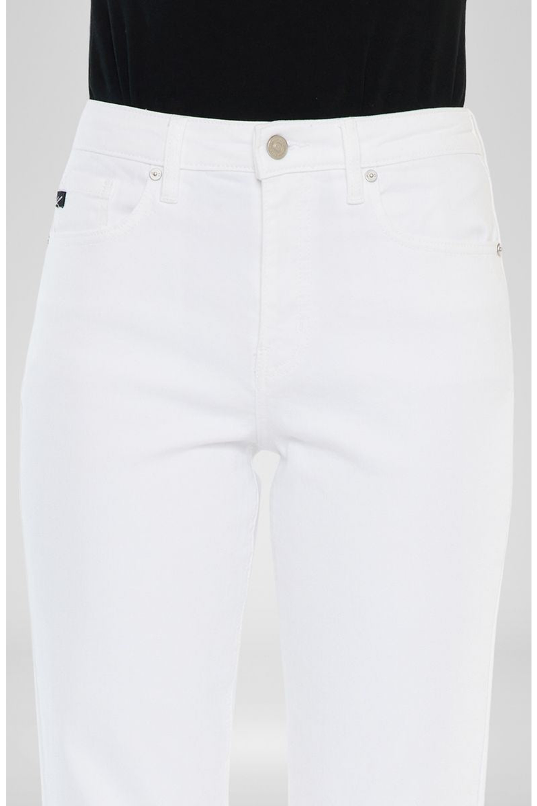 Zahra High Rise Cropped Straight Leg Jeans, Alternate, color, White