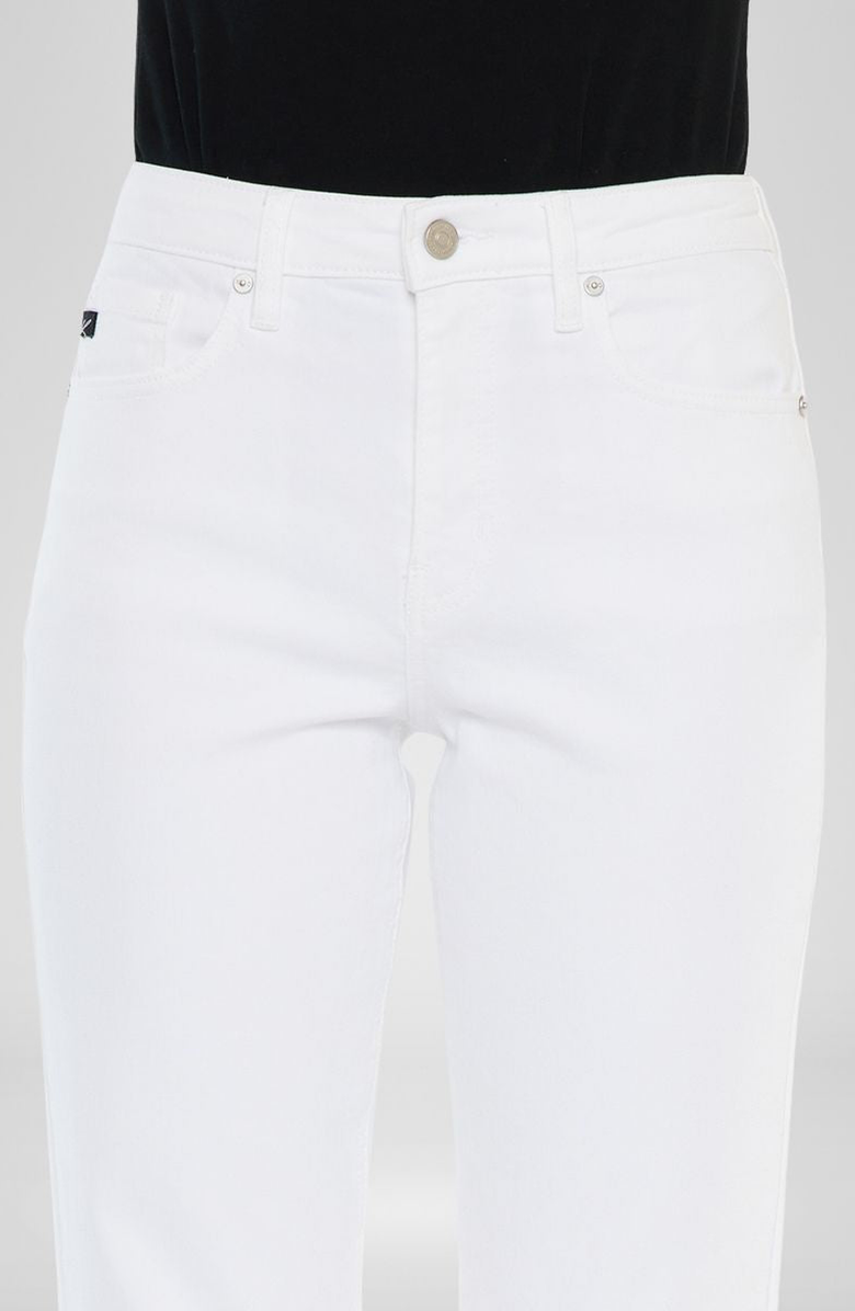KanCan Zahra High Rise Cropped Straight Leg Jeans, Alternate, color, White