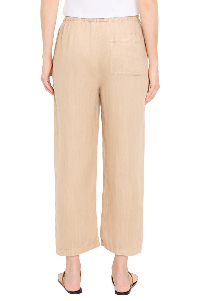 Tali Linen Blend Wide Leg Drawstring Pants, Alternate, color, MACADAMIA