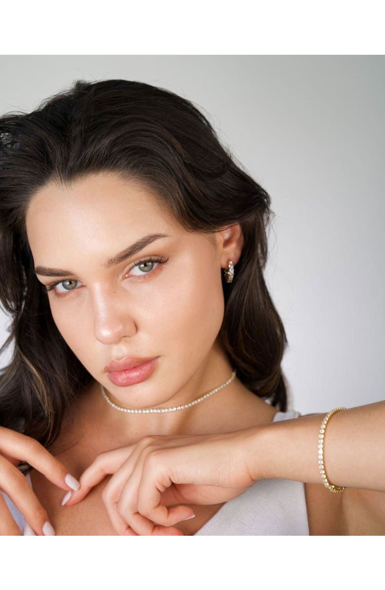 Hollywood Sensation Tennis Bracelet with 1/8 CT  Cubic Zirconia, Alternate, color, Silver