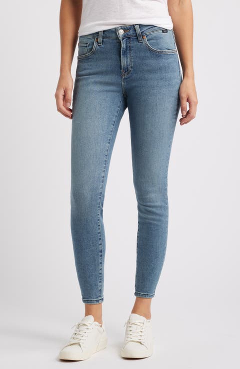 Tess High Waist Ankle Skinny Jeans (Shaded Flex Blue)