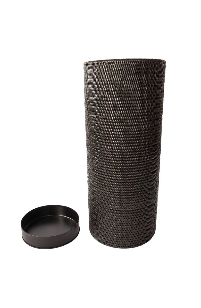 Artifacts Trading Company<sup>™</sup> Artifacts Rattan Round Umbrella Basket, Alternate, color, Tudor Black