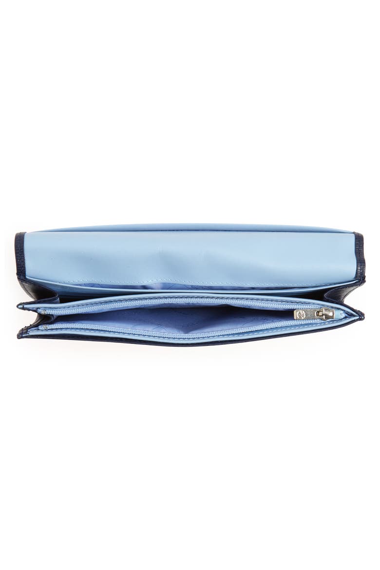 Roseau Leather Continental Wallet, Alternate, color, NAVY