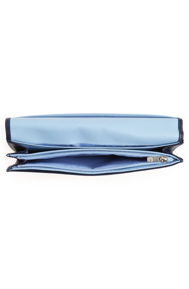 Longchamp Roseau Leather Continental Wallet, Alternate, color, Navy