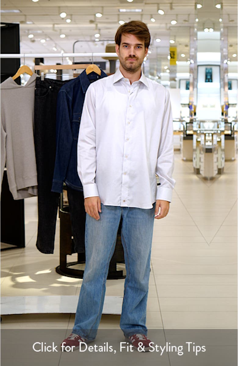 Trim Fit Microdot Print Dress Shirt, sales video thumbnail