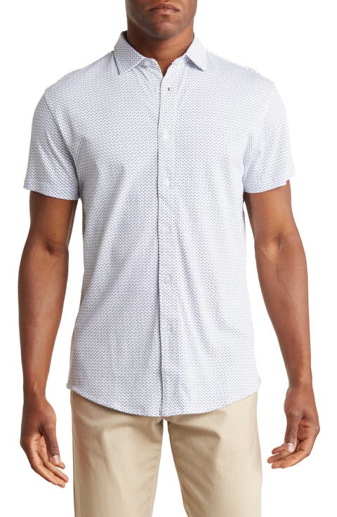 Geo Dot Jersey Knit Short Sleeve Shirt