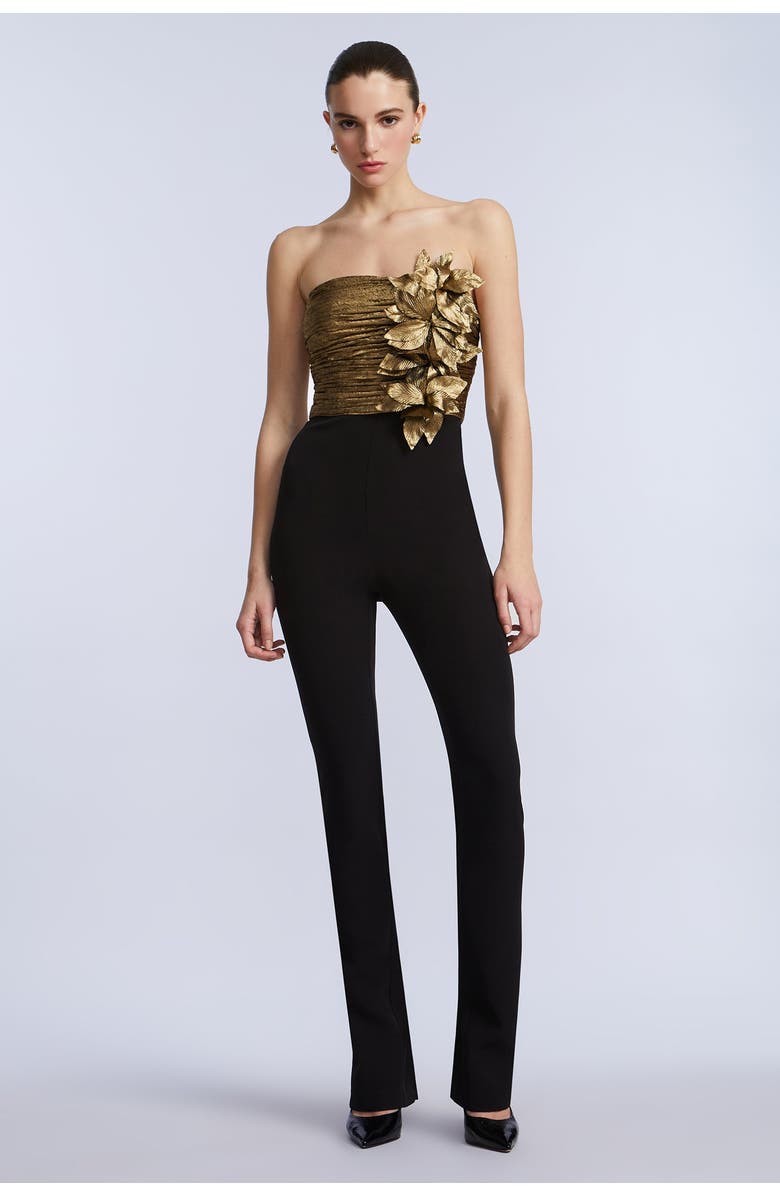 BCBGMAXAZRIA Flower Detail Jumpsuit, Main, color,