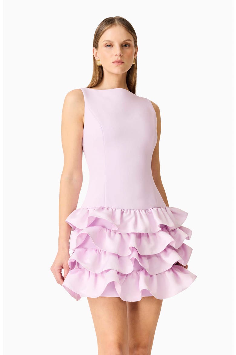 Saphine Ruffle Minidress, Alternate, color, PINK
