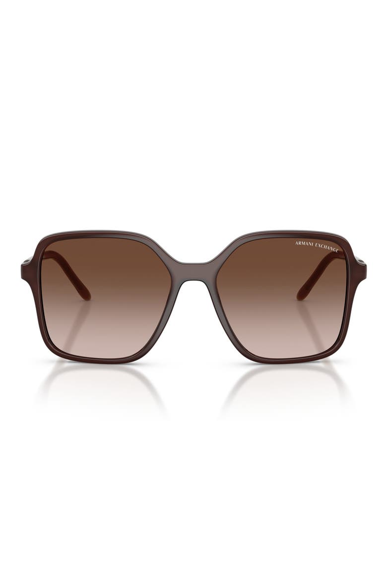 53mm Butterfly Sunglasses, Main, color, SHINY OPAL BROWN / BROWN