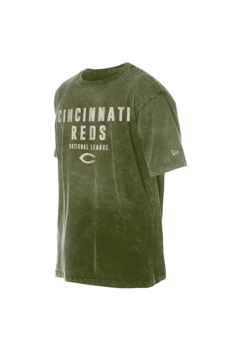 Men's New Era  Olive Cincinnati Reds 2026 Armed Forces Day T-Shirt, Alternate, color, Olive