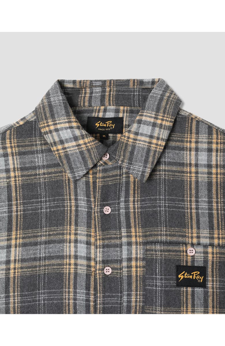 STAN RAY Plaid Flannel Button-Up Shirt, Alternate, color, Charcoal Plaid