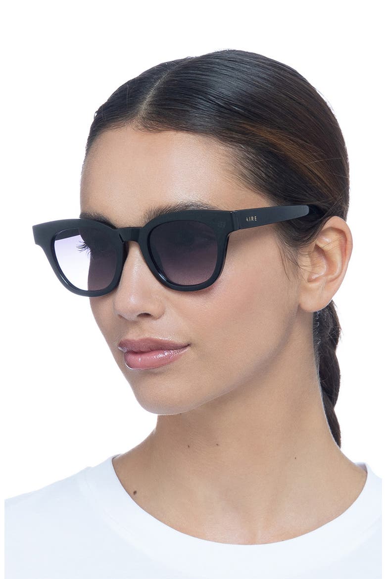 50mm Dorado D-Frame Sunglasses, Alternate, color, BLACK
