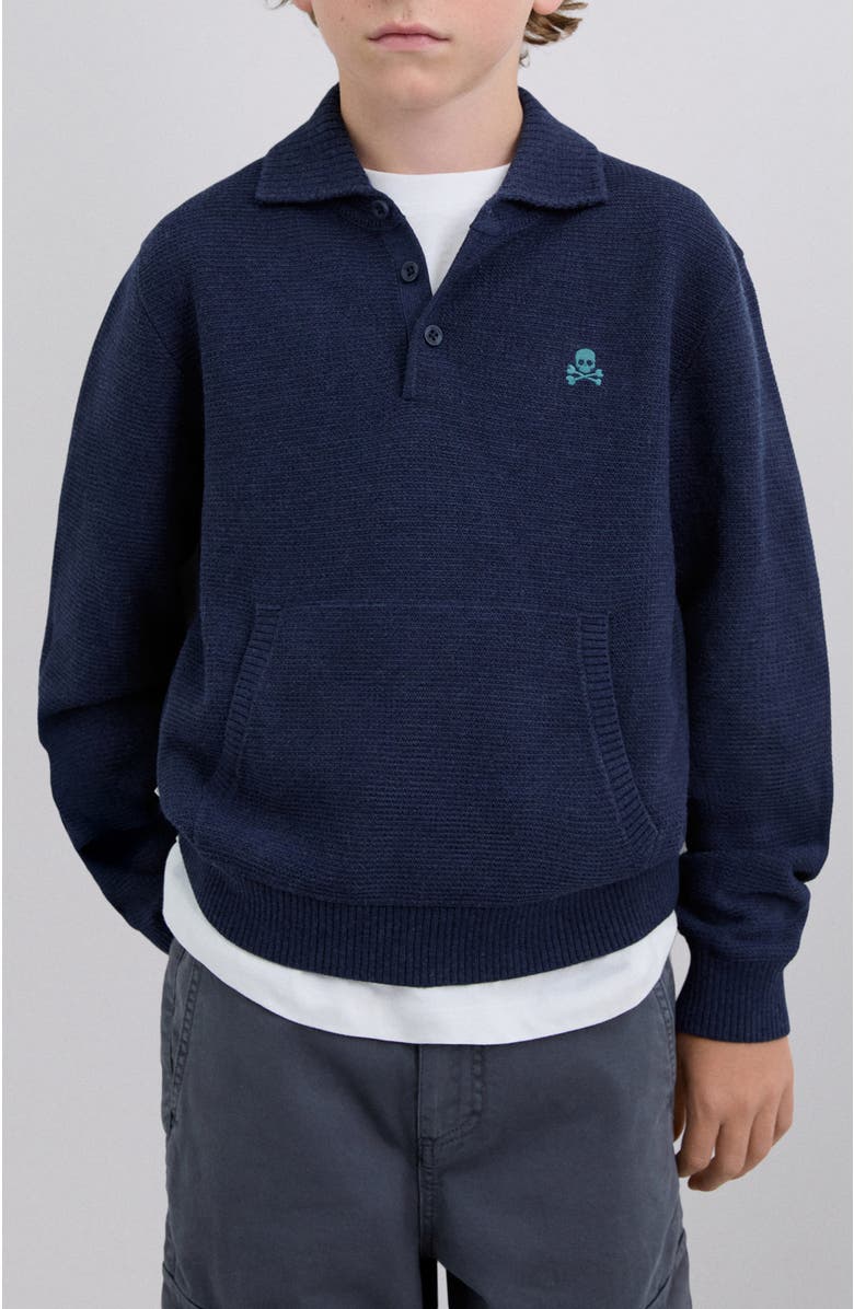 Scalpers Polo Tricot Kids, Alternate, color, Navy