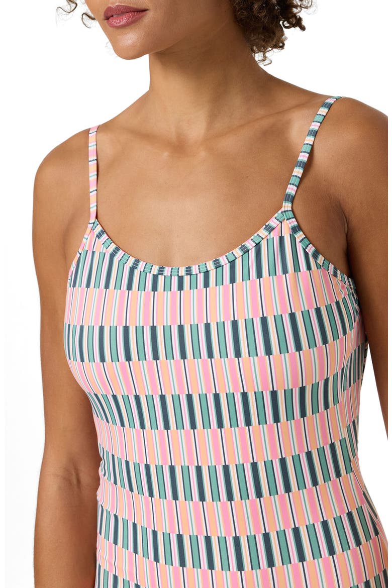 Shadow Bay Performance Surf One-Piece Swimsuit, Alternate, color, PINK MULTI COLORED