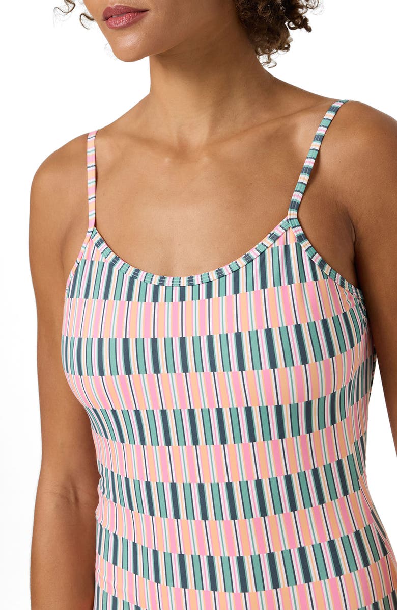 O'Neill Shadow Bay Performance Surf One-Piece Swimsuit, Alternate, color, Pink Multi Colored