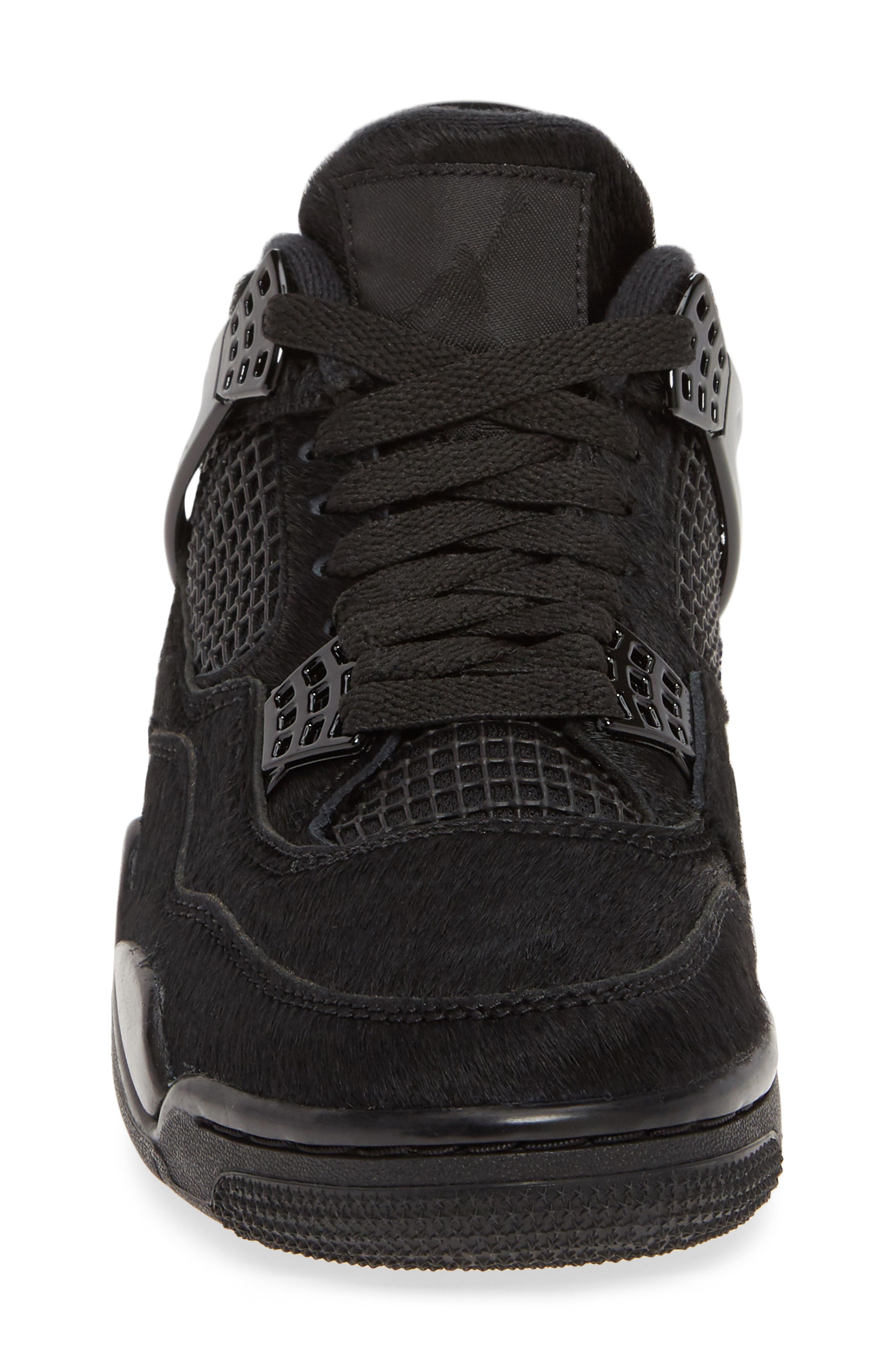 Nike x Olivia Kim Air Jordan 4 Retro Genuine Calf Hair High Top Sneaker, Alternate, color, 