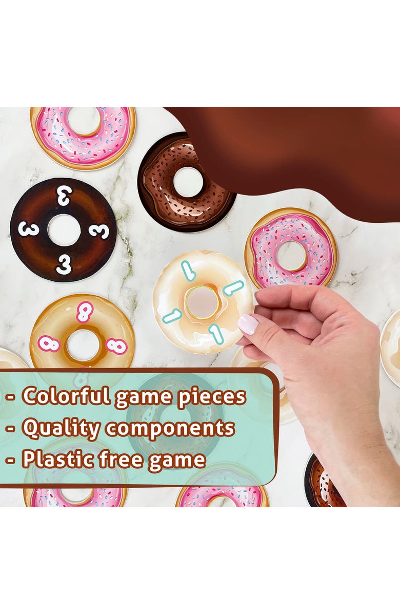 FoxMind Donuts By The Dozen Tile Flipping Speed Memory Game, Alternate, color, Multicolored