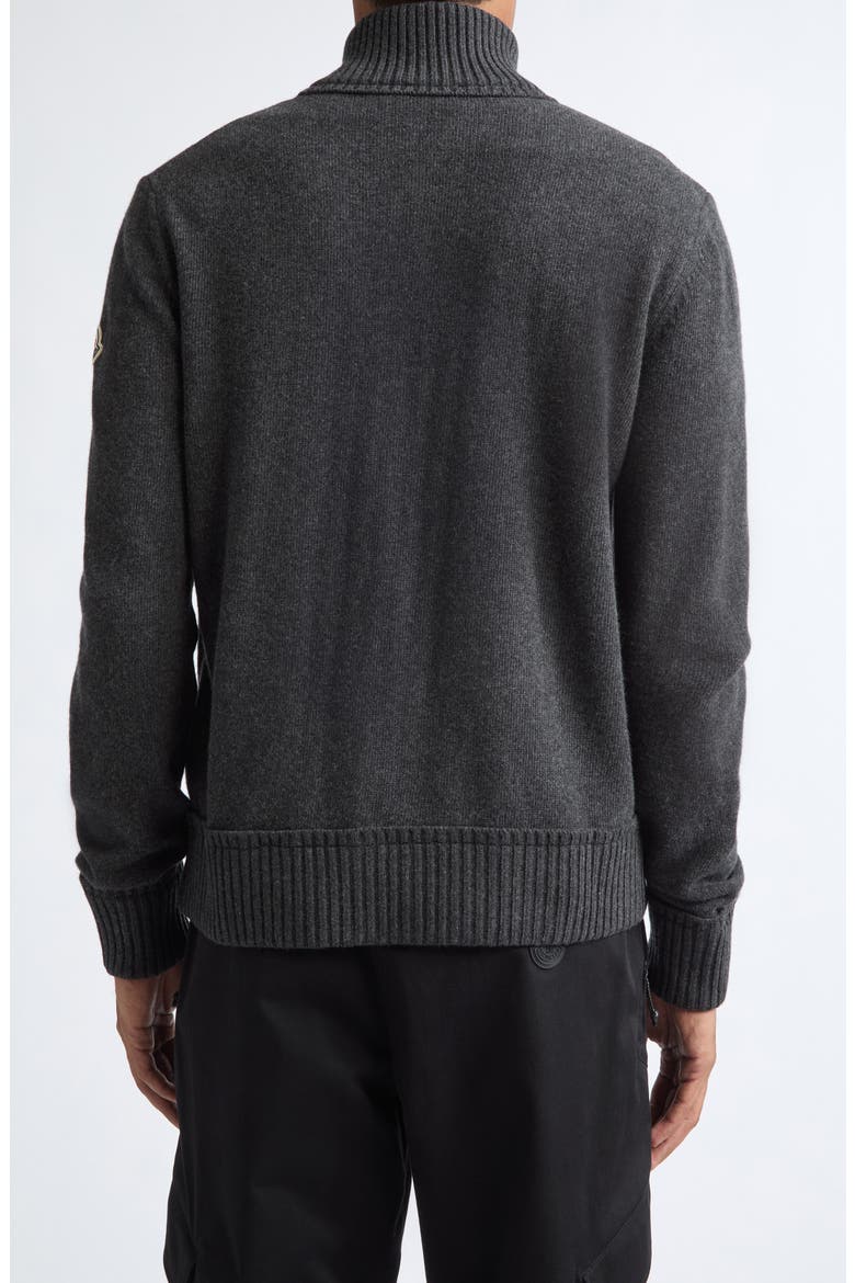 Virgin Wool & Cashmere Cardigan, Alternate, color, CHARCOAL