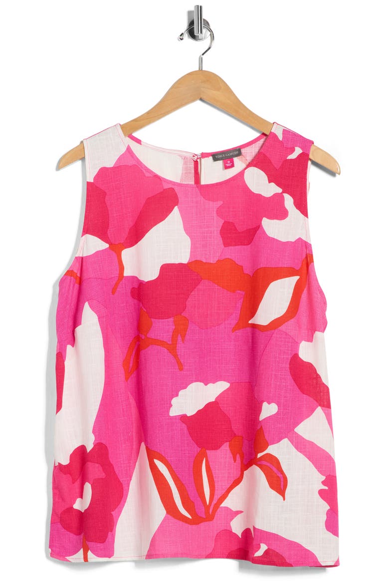 Sleeveless Top, Alternate, color, NEW IVORY POPPY PRINT
