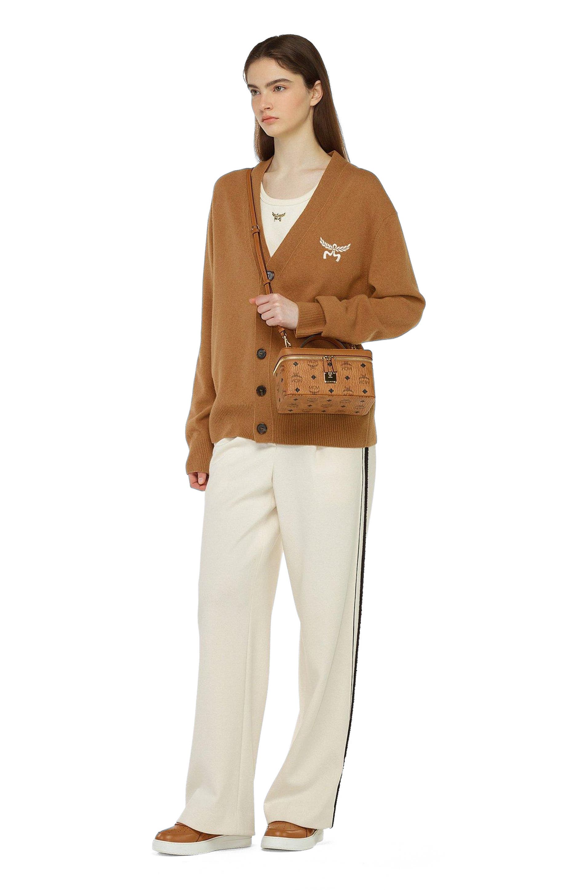 MCM Rockstar Vanity Case in Visetos Original, Alternate, color, Brown