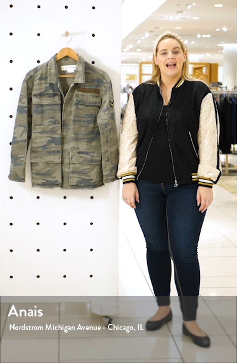 Patch Detail Camo Cotton Jacket, sales video thumbnail