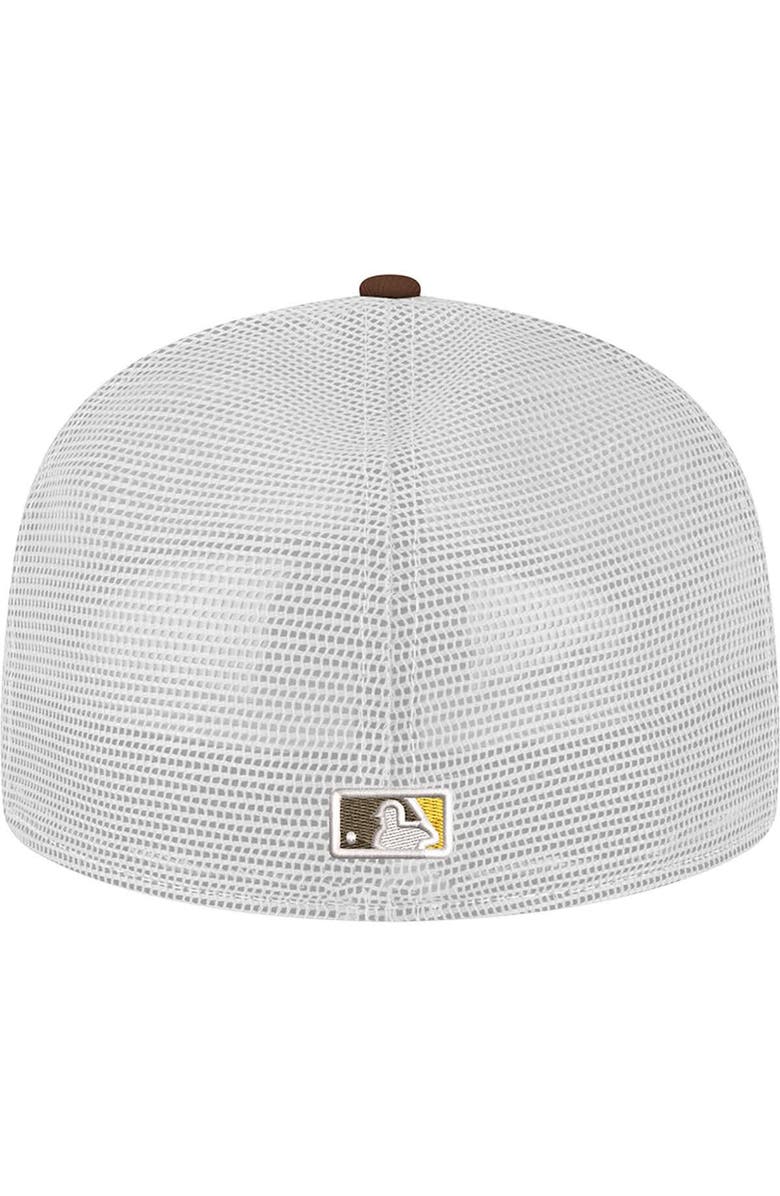 New Era Men's New Era Brown San Diego Padres Team Color 59FIFTY Trucker Fitted Hat, Alternate, color,