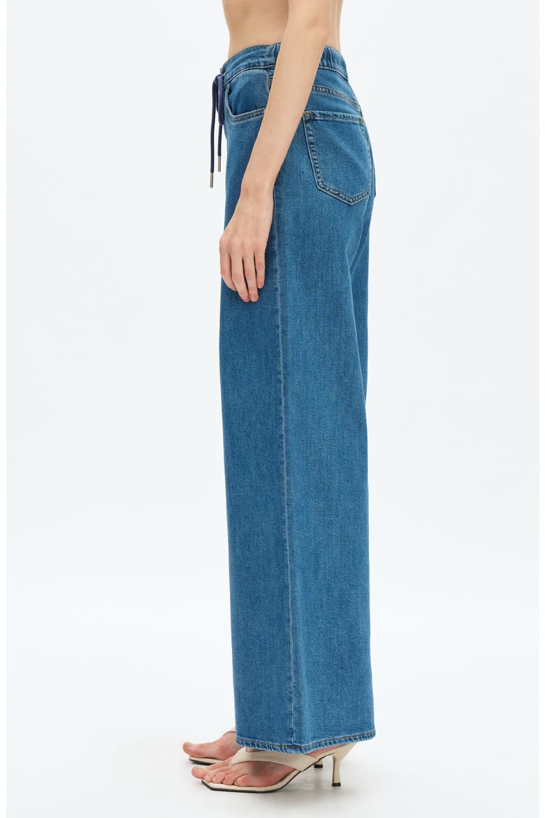 Zephyrine Drawstring High Waist Wide Leg Jeans, Alternate, color, MEDIUM BLUE