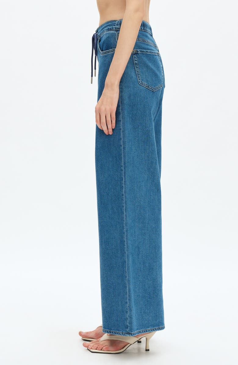 Bayeas Zephyrine Drawstring High Waist Wide Leg Jeans, Alternate, color, Medium Blue