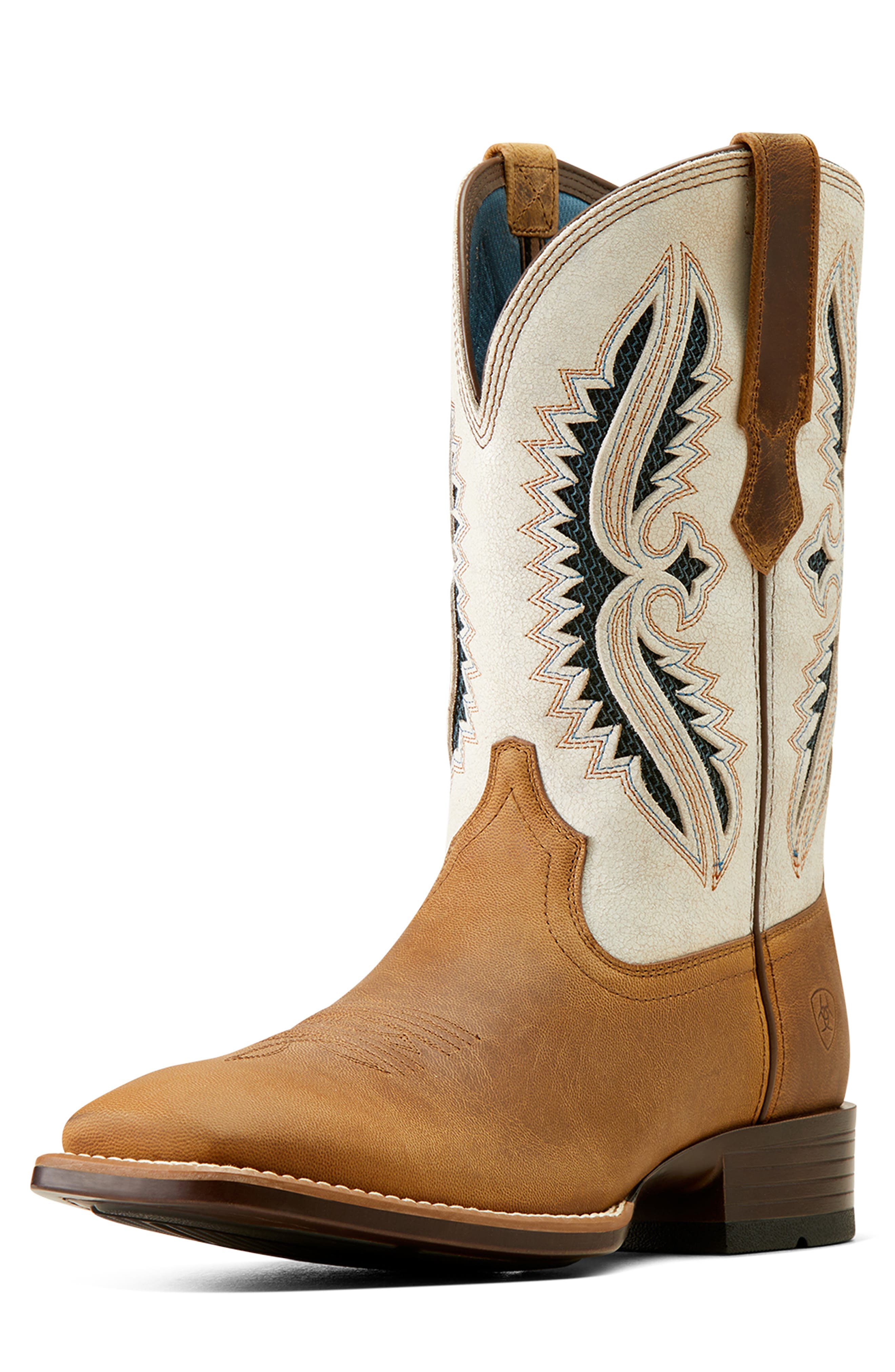 Ariat Rowder VentTEK 360 Western Boot, Main, color, Marbled Tan/ White