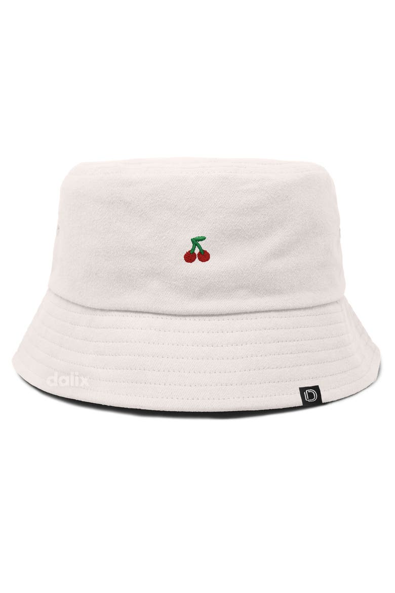 Lil Cherry Bucket Hat, Main, color, Parchment White